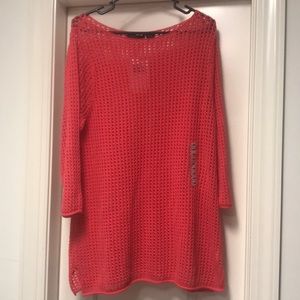 Jeanne Pierre Open Weave lightweight sweater